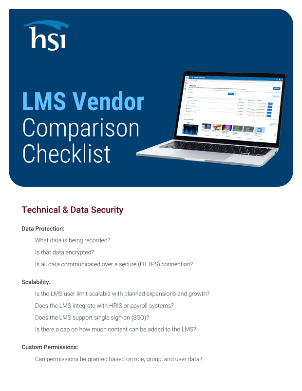 LMS Vendor Comparison Checklist